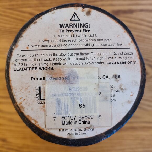 Vintage Lava Brand Candle Truly Unique Urn Vase Design UNLIT Made in USA - Picture 9 of 9